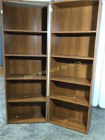 2 Wood laminate shelves