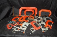 Lot of C Clamps 1" - 8" Clamps (23) TOTAL