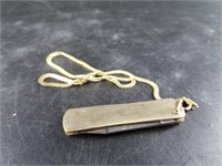 Gold filled antique watch fob chain and a pocket f