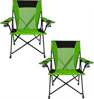 Kijaro Dual Lock Camping Chair  Green (2 Pack)