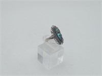 Sterling Silver Abalone Gemstone Ring