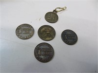 5 Vintage Club Medallions