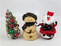 Lot of 3 Christmas Decorations as Pictured