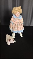 Decorative doll with a dog