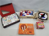 Games- Dominoes, poker chips, Pit, slinky