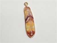 Enamel Feather Pendant