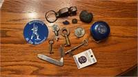 Boy Scout items, YoYo, early keys, Keen