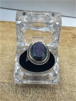 Sterling Silver .925 Purple Mystic Quartz Ring