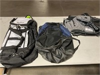 1 (3) LOT ASSORTED SPORTS BACKPACK INCLUDING: (1)