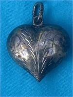 Sterling Silver Heart Pendant 2.21 Grams