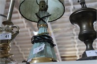 VINTAGE LAMP WITH FIBERGLASS SHADE