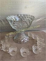 Fostoria American punch bowl set w/ cups