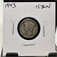 1943 MERCURY SILVER DIME