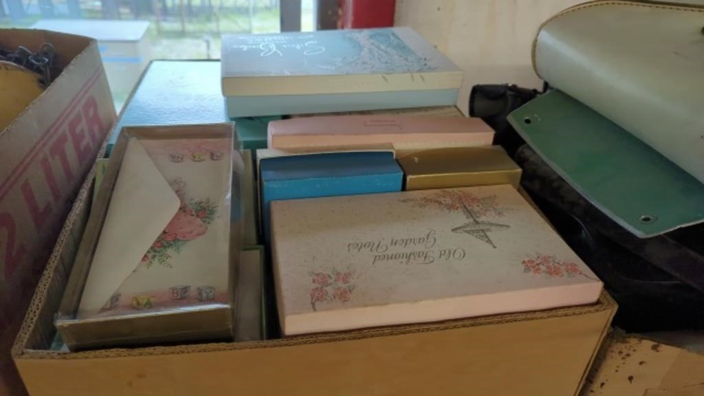 BOXES AND BOXES OF GREETING CARDS AND ETC