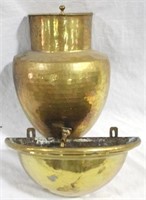 Brass Wall Urn 20 x 13