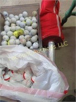 HUGE AMOUNT golf balls and golf ball picker upper