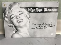 Vintage, tin wall hanger, Marilyn Monroe    (