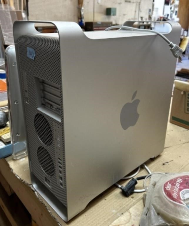 Apple Computer CPU and monitor, as found