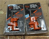 2 New 1/2" pipe clamp fixtures