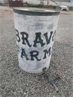 Bravo Farms Metal Barrel