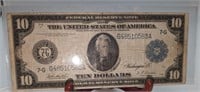 Ten Dollar Federal Reserve Note Dated 1914