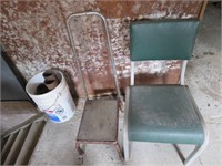 GROUP - CHAIR, STOOL, BUCKET WITH SPRINGS