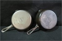 (2X) GRISWOLD # 5 SMALL BLOCK CAST IRON SKILLETS