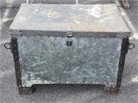 Metal Storage Box with Contents