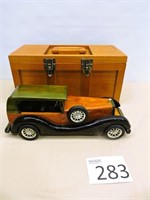 Vintage Heritage Mint Wood Car & Storage Box