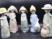 5 - 1980s Kinka Enesco Porcelain Figurines