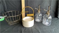 Soap Dispensers, Jewelry Holder, Wire Basket