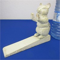 Cast Iron Squirrel Doorstop w/ Paws Up 5" High