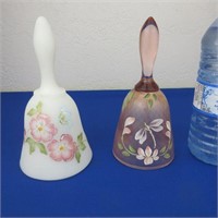2 Fenton Hand-Painted Signed Bells
