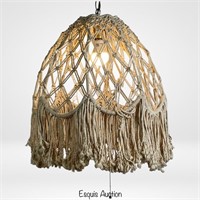 Vintage Hand Knotted Macrame Lamp Shade