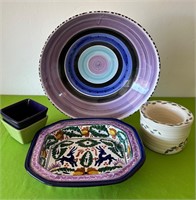 Talavera Mexico Platter + Pottery Salad Bowl ++