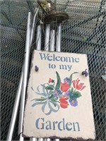 Welcome to My Garden Painted on Slate 10" x 14" ,