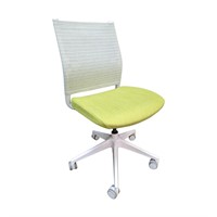 SIT ON IT ARMLESS TASK CHAIR. GREEN FABRIC