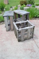 Rustic End Tables and Wood Box