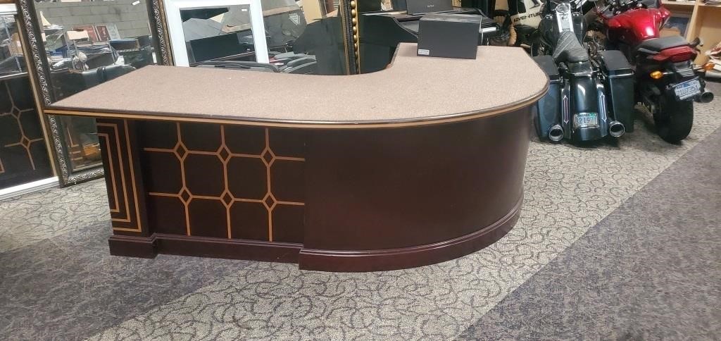 Art Deco Style Desk with Inlay