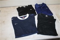 LOT OF FOUR NIKE T'S AND SPORT SHIRTS