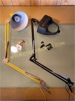 Overhead Lamps with Table Brackets