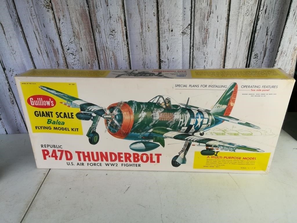 Guillow's P-47D Thunderbolt Flying Model Kit