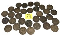 x32- Indian Head cents, mixed dates -x32 cents