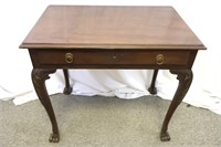 One-Drawer Cherry Side Table W/Cabriole Legs