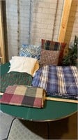 Duvet, Pillows, Blanket, Table Cloth, & Place