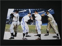 SNIDER MANTLE DIMAGGIO MAYS SIGNED 8X10 PHOTO