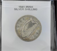 1941 Irish .750 Silver Shilling