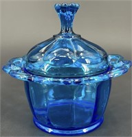 Imperial Blue Open Lace Covered Dish