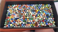 Vintage machine made marbles container not