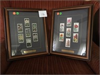 2-Framed collection of cigarette cards